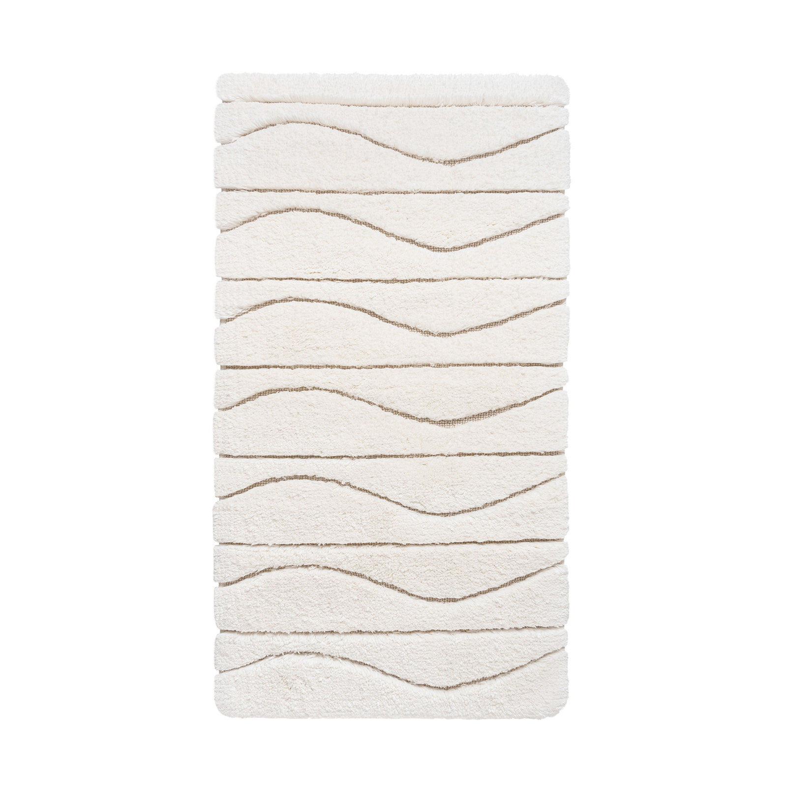 Opera Cotton Blend Non-Slip Bath Rug, 24" W x 39" L, Natural
