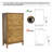 56"H  Retro Style 5 Drawers Solid Wood Dresser-201924481