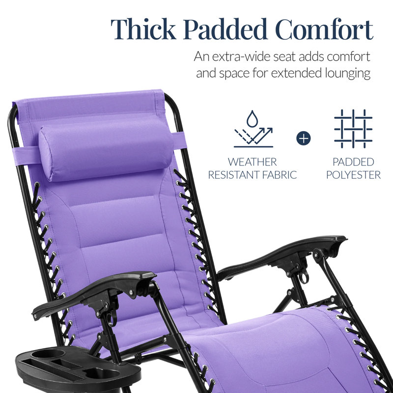 Oversized Padded Zero Gravity Chair, Violet