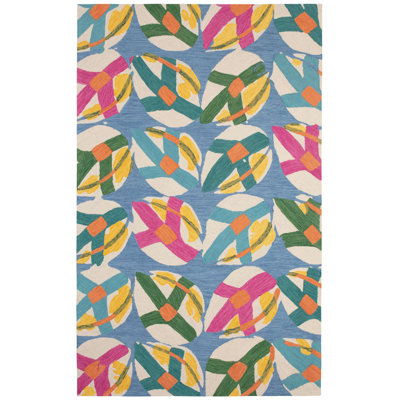 Kit Kemp x Annie Selke Lily Pad Spring Hand Micro Hooked Wool Rug