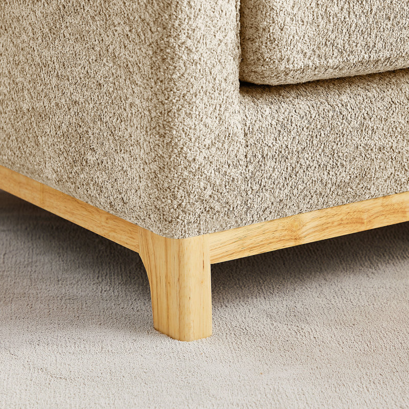 Fauteuil Aishah de 31,5 po de largeur, Bouclette chameau