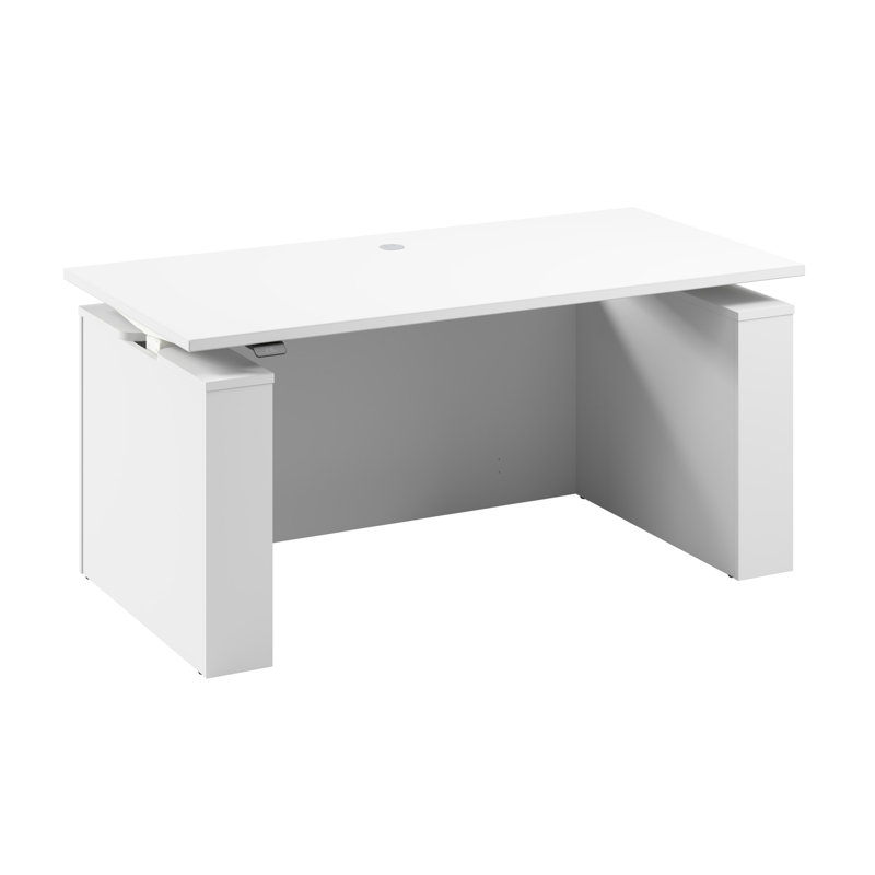 Bush Business Furniture Stratus 60W X 30D Height Adjustable Standing Desk With Modesty Panel, White