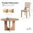 Modern 5-Piece Solid Wood Dining Table Sets For 4, Kitchen Table Set With 4 Upholstered Chairs-1162023892