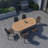 Anautica 6 - Person Teak Patio Dining Set with Oval Table-662680825