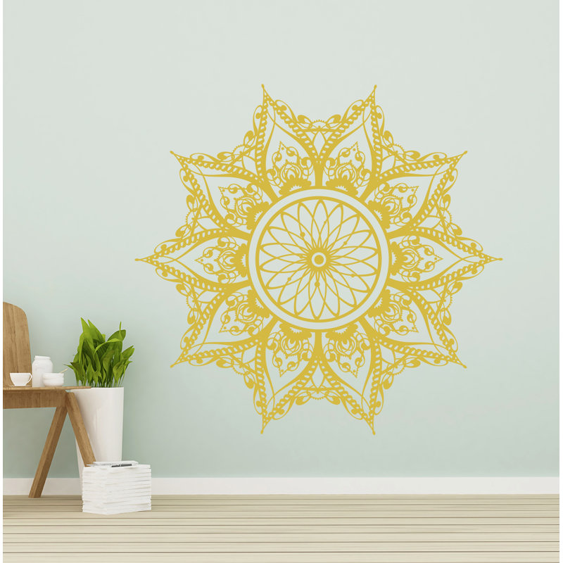 Plants & Flowers Non-Wall Damaging Wall Decal, Gold, 28" H x 28" W