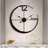 30 Inch Modern Wall Clock, Silent Battery-Operated Clock With Metal Frame For Home/Office Decor