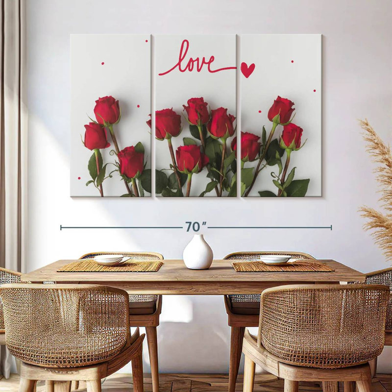 Harnek Love Red Roses, H 42 po x l 65 po