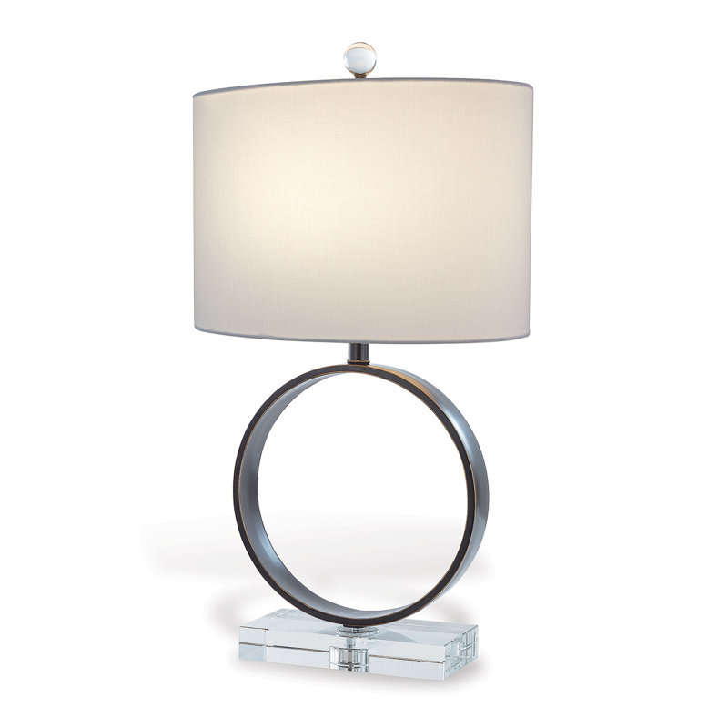 Lampe en cristal Megan, Beige clair, Transparent/bronze