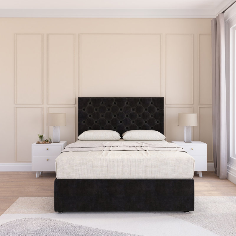 Bed, Plush Black, Small Single (2'6)