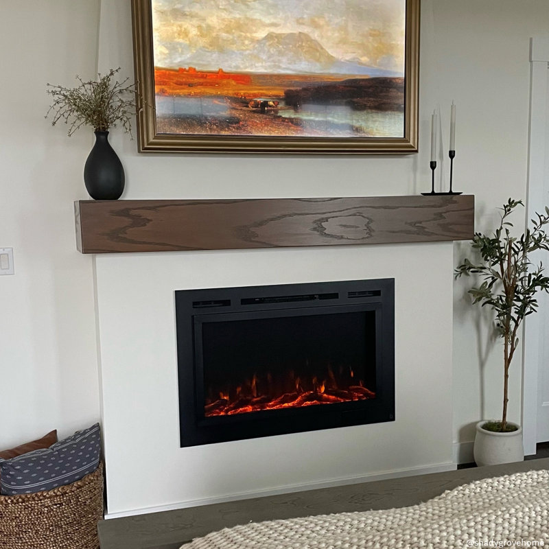 Foyer électrique encastré ou mural Sideline, H 26,5 po x l 40 po x P 5,625 po