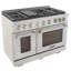 48 in. 6.7 cu. ft. Natural Gas Range Two Ovens in Olive Green with True Simmer Burners-1592471064-1592471065