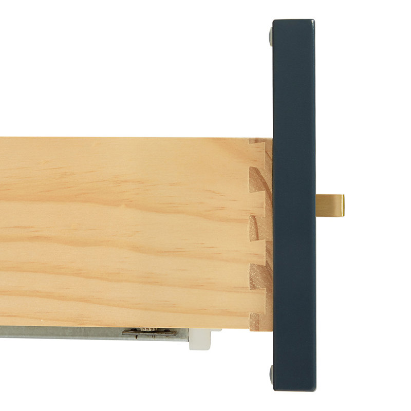 37 IN.  Single Bathroom Vanity, Midnight Blue, Rectangular, Right