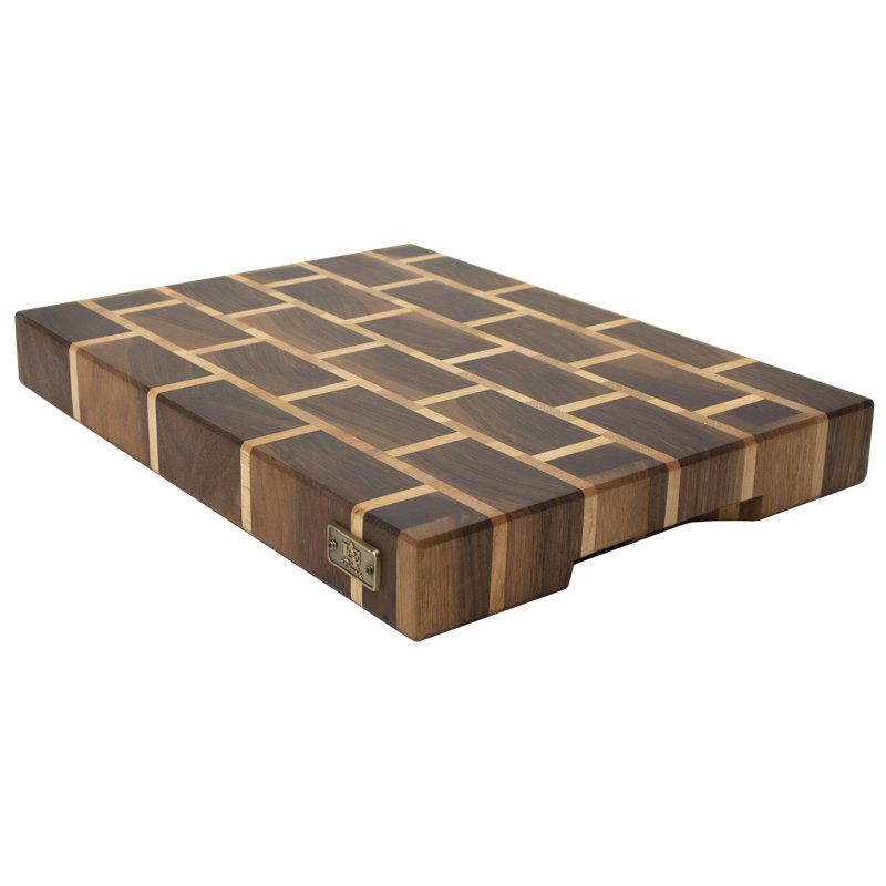 Walnut/Maple Wood Cutting Board, 10" W x 15" L