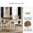 Azil Solid Wood Base Dining Table