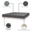 Couvercle de spa Modern Leisure Renaissance, carré 86 po x H 14 po, gris-71044008-71044009