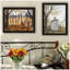 «Trendy Decor 4U», 2 pièces, vignette champêtre, art mural noir encadré pour le salon