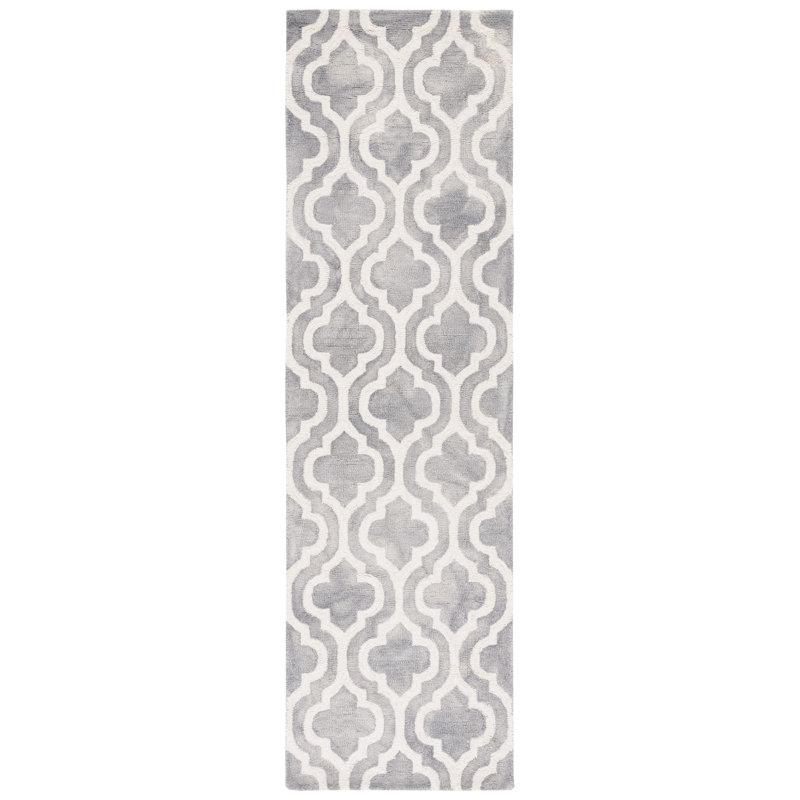 Adelei Hand Tufted Wool Geometric Rug, Runner 2'3" x 12'