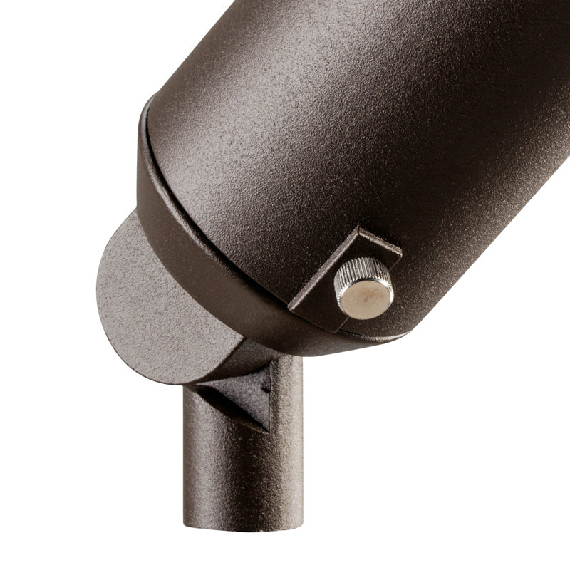 Projecteur d'extérieur câblé noir basse tension de 6 po sans ampoules incluses, Bronze architectural texturé, Sans ampoule