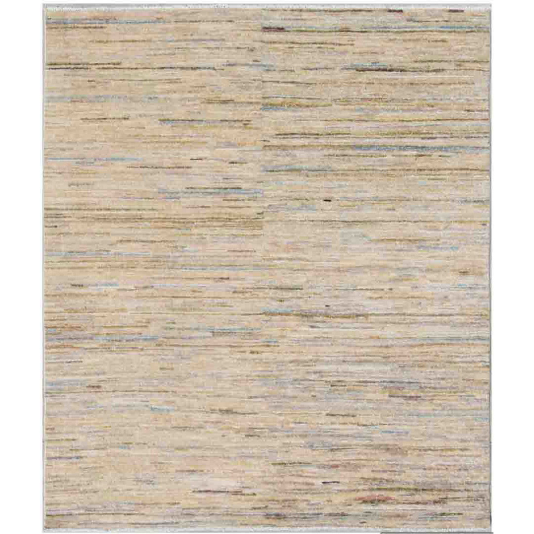 Geometric Hand Knotted 121cm X 140cm Area Rug