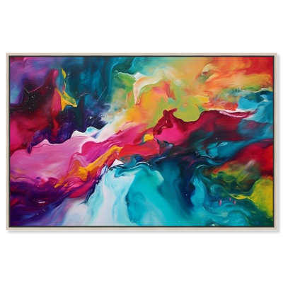 Toile galaxie colorée, abstrait maximaliste par Art Remedy