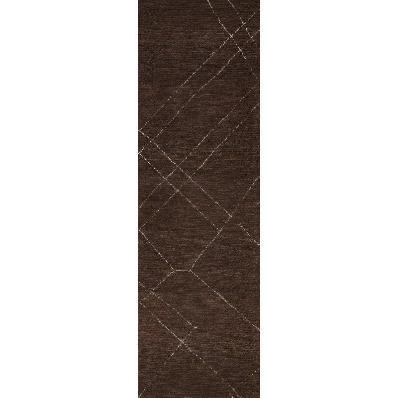 Tapis en laine Wendell, Tapis de couloir 2 pi 3 po x 8 pi