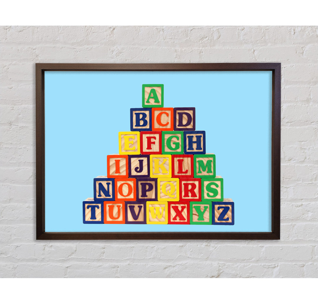 Alphabet Blocks Baby Blau - Druck