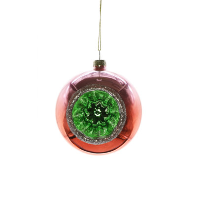 Ornement boule bleue suspendue (paquet de 2)