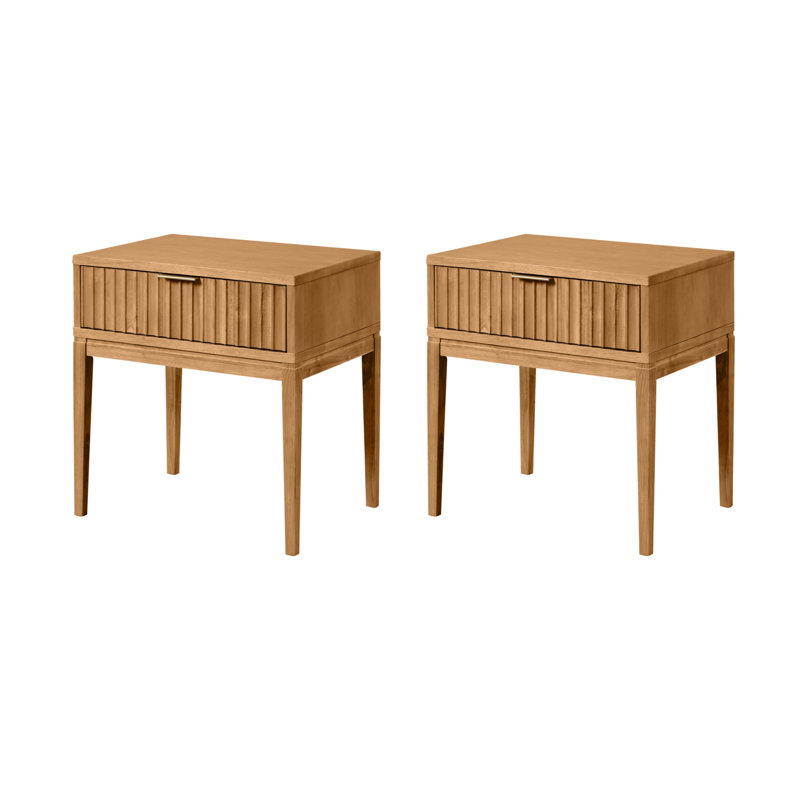 Table de chevet ou table de bout Boho, Pin chaud