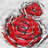 Abstract roses - 32"x32" art on canvas