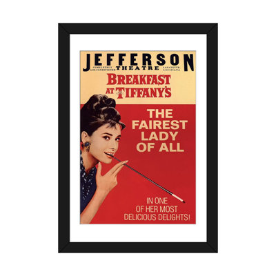 «Breakfast at Tiffany's Film Poster (Jefferson Theatre Edition)», affiche vintage sur toile