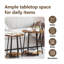  Side Table Set With Shelf 2 Pcs Black Oak 50 X 50 X 51 Cm-1362866611
