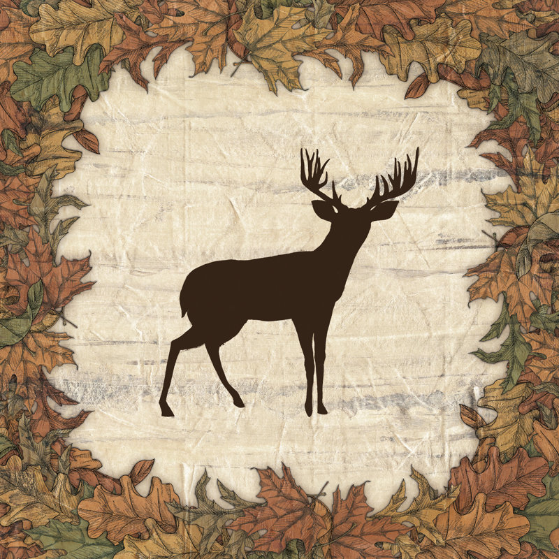In The Woods Harvest Deer by Elyse DeNeige - Wrapped Canvas Print, 91cm H x 91cm W x 3.8cm D