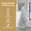 vidaXL Christmas Tree with 150 LEDs with Stand Silver PET-150593258