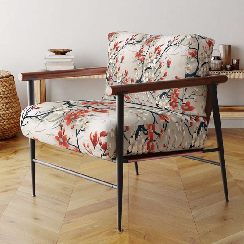 Asian Minimalisme I - Chaise rembourrée avec accents orientaux