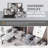 Boneless Modern Oversized Modular Sectional Sofa,Sparkling Chenille Fabric Soft Cushion Sofa with 8 Pillows,8 PCS DIY Combination Tufted Sofa,No Assembly Required,-431774624