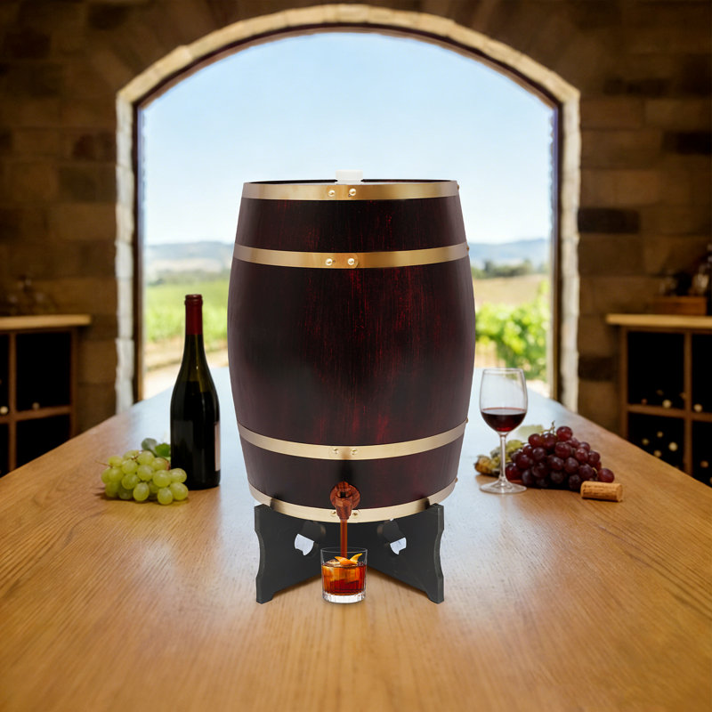 Distributeur de boissons vertical 7,93 gallons, Noir noyer