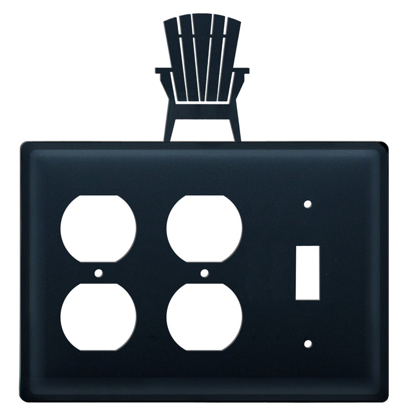 Adirondack 3-Gang Duplex Outlet / Toggle Light Switch Combination Wall Plate
