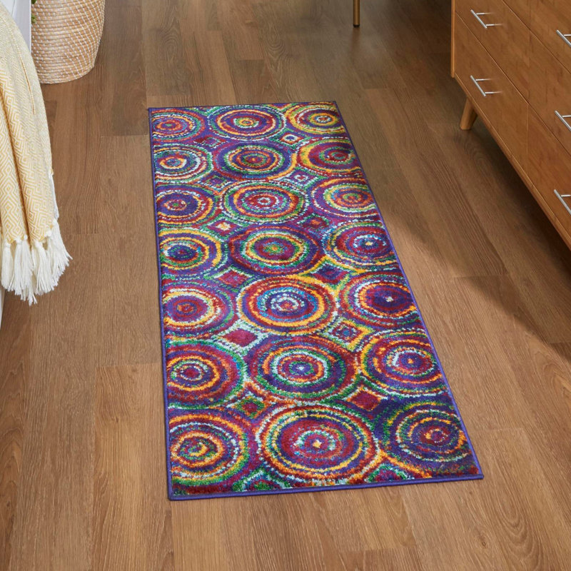 Geometric Indoor Rug, Runner 2'7" x 12'