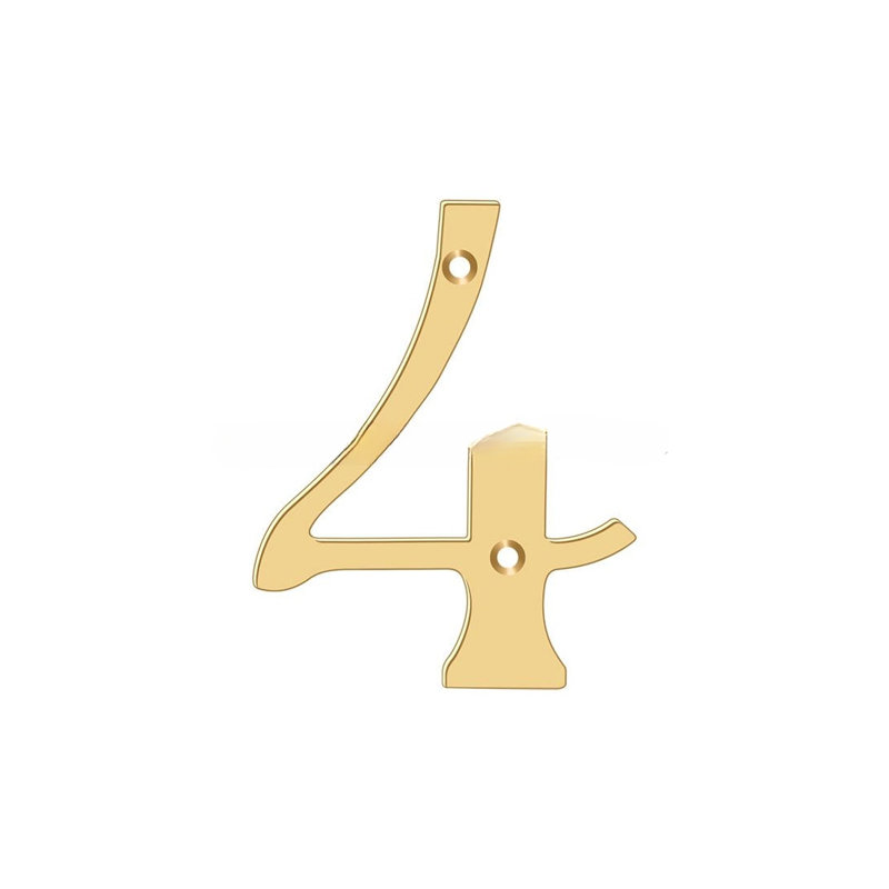 Deltana RN4-4U15A 4" Numbers; Solid Brass; Antique Nickel Finish, Oil Rubbed Bronze