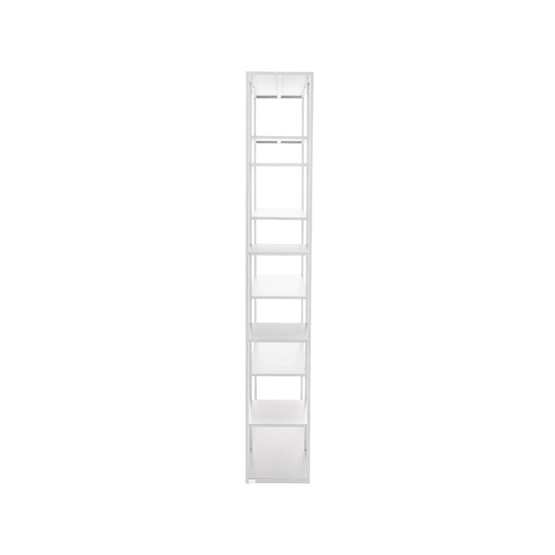 Elmi Steel Etagere Bookcase, White, 80 cm H x 100 cm W x 30 cm D