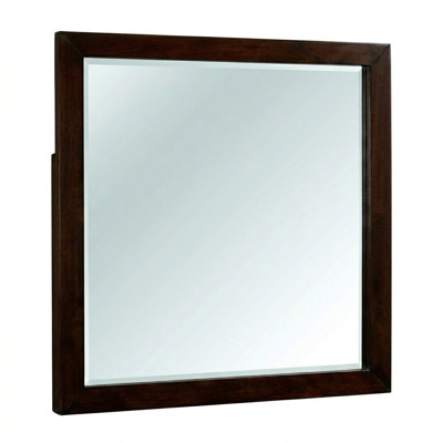 Louis Philippe Iii Brown Cherry 39.25 In. W X 43 In. H Classic Rectangle Wood Framed Mirror