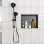 Niche de douche en acier inoxydable 19 po x 15 po, noir acier-750010635