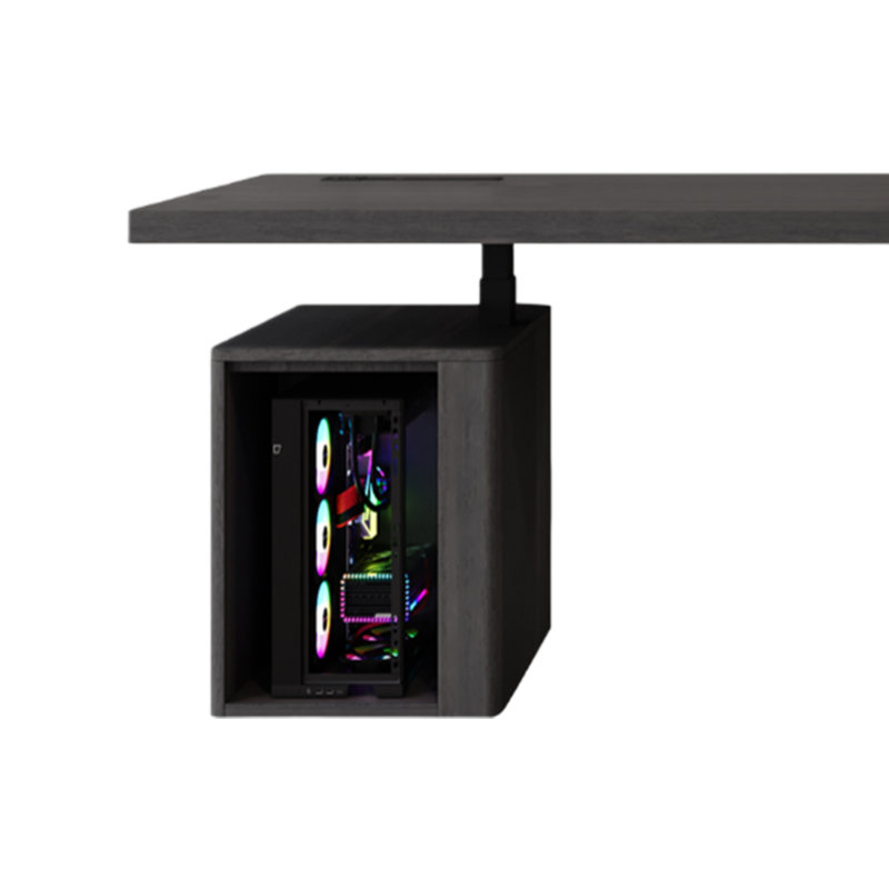 Sieger Height Adjustable Computer Desk, 52.76" H x 62.99" W x 27.56" D, Black