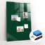 Magnetic Memo Board Whiteboard - 60 x 90 cm - With Marker and Magnets - Bottle color green