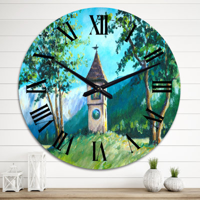Little Chapel in the Mountains II - Country Wall Clock