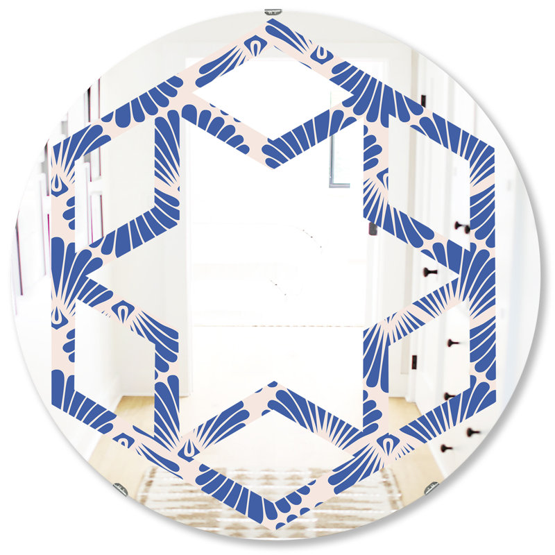 Miroir mural hexagonal à ondes stara, 23,6 po x 23,6 po
