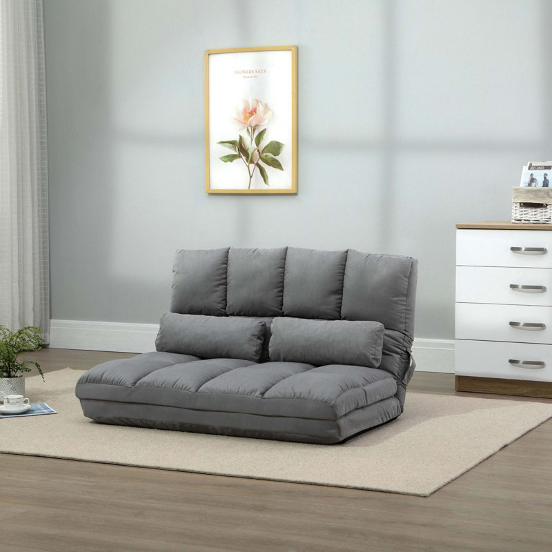 Canapé convertible Kinta, H 23,5 po x l 51,3 po x P 28,8 po, Polyester beige