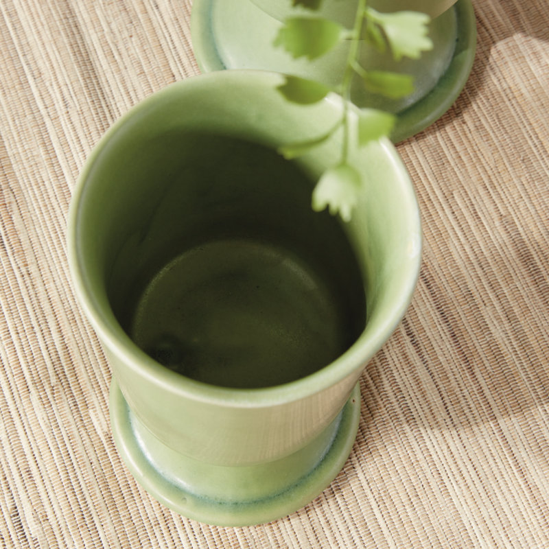 KELCY FOOTED CACHEPOTS, Green