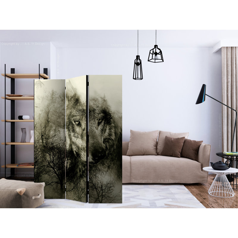 Gornall 135cm W x 172cm H 3 - Panel Solid Wood Folding Room Divider
