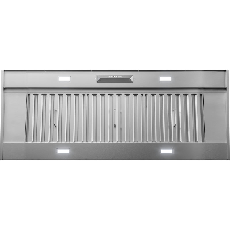 Zephyr Monsoon II 48" 1200 CFM Insert Mount Range Hood with LED Light in Stainless Steel, 60"